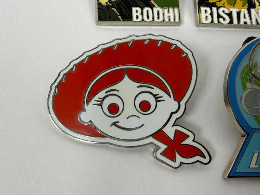 Disney Star Wars Rogue One Mystery Bodhi And Bistan, Pixar Short Film Stu, Loungefly Toy Story Jessie Heart, World Of Color Buzz Lightyear, And Disney Park Badges Met A Princess Snow White Limited Release Enamel Pin Collection [Photo 6]
