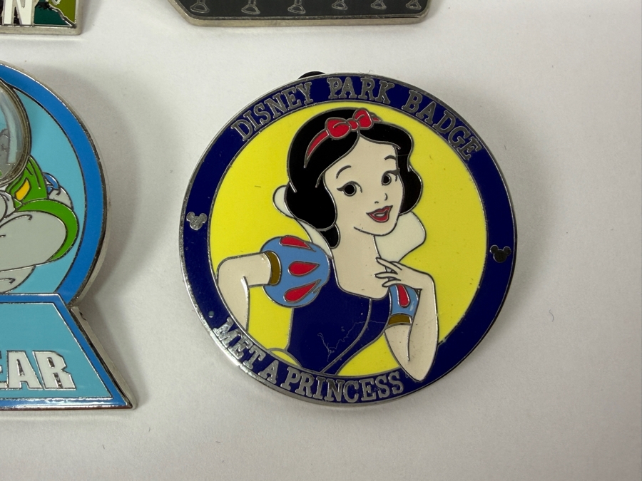 Disney Star Wars Rogue One Mystery Bodhi And Bistan, Pixar Short Film Stu, Loungefly Toy Story Jessie Heart, World Of Color Buzz Lightyear, And Disney Park Badges Met A Princess Snow White Limited Release Enamel Pin Collection [Photo 3]