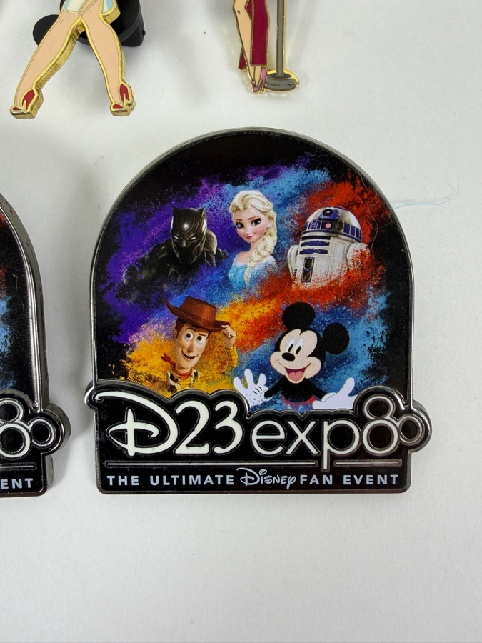 Just Added - Disney Auctions Limited Edition 1000 Jessica Rabbit On Moving Surfboard, Hospital Nurse Jessica Rabbit, Red Dress Jessica On St. Crossing Sign, And D23 Expo 2017 Logo Multi-Character Enamel Pin Collection
 [Photo 5]