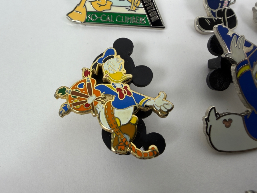 Just Added - Disney Pins: 2004 Wells Expedition Donald, 2002 Firefighter Donald, 1999 Millennium Countdown Ichabod & Mr. Toad, Scrooge McDuck With Cane, And Sorcerer Donald Enamel Pin Collection [Photo 6]