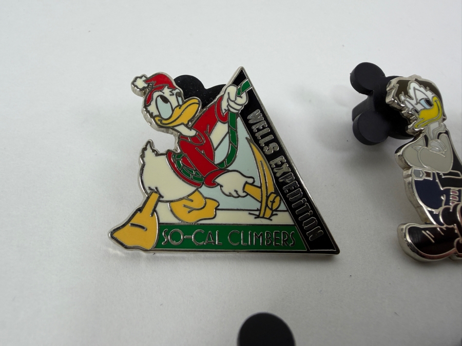 Just Added - Disney Pins: 2004 Wells Expedition Donald, 2002 Firefighter Donald, 1999 Millennium Countdown Ichabod & Mr. Toad, Scrooge McDuck With Cane, And Sorcerer Donald Enamel Pin Collection [Photo 7]