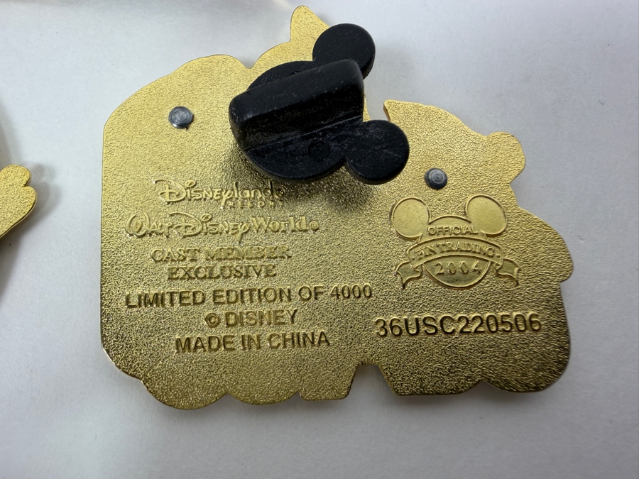 Just Added - Disney 2004 USA Olympics Limited Edition Enamel Pins: Mickey And Donald Relay Race, Donald Duck Basketball, And Donald Duck Swimming Olympic Rings Collection [Photo 7]