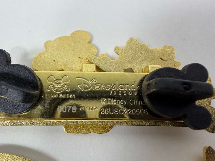 Just Added - Disney 2004 USA Olympics Limited Edition Enamel Pins: Mickey And Donald Relay Race, Donald Duck Basketball, And Donald Duck Swimming Olympic Rings Collection [Photo 8]