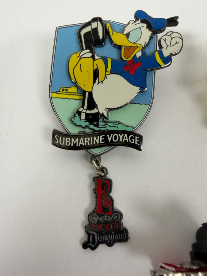 Just Added - Disney Limited Edition Pins: 2004 Submarine Voyage LE 1500, 2006 April Fool's LE 1500, Uncle Sam LE 500, 2008 Half Marathon LE 2000, And Huey, Dewey, And Louie American Flag LE 250 Enamel Collection [Photo 2]
