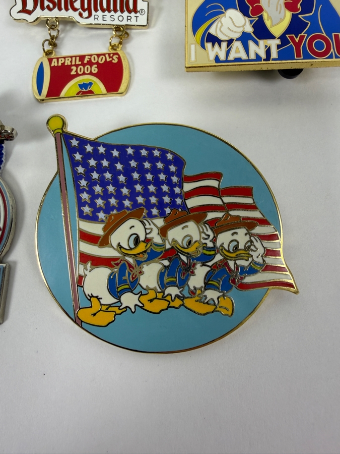 Just Added - Disney Limited Edition Pins: 2004 Submarine Voyage LE 1500, 2006 April Fool's LE 1500, Uncle Sam LE 500, 2008 Half Marathon LE 2000, And Huey, Dewey, And Louie American Flag LE 250 Enamel Collection [Photo 6]