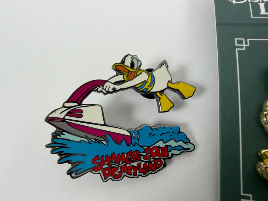 Just Added - Disney Limited Edition Pins: 2021 Letters To Santa Donald & Nephews LE 4000, 2001 Disneyland Summer Jet Ski Donald LE 3600, 2000 Animal Kingdom 4th Of July Donald, And 2002 All-American Picnic Donald LE 2500 Collection
 [Photo 5]