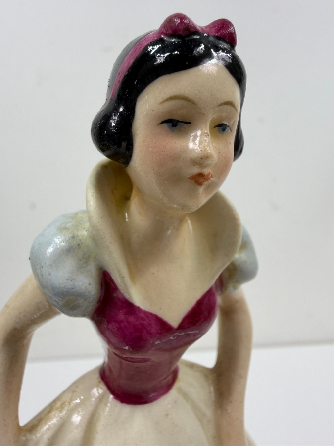 Just Added - Vintage 1950s Goebel Germany Walt Disney Snow White And The Seven Dwarfs Porcelain Figurine Collection Featuring Sneezy, Bashful, Sleepy, Dopey, Happy, Grumpy, And Doc With Original Foil Labels 3'H - 6'H [Photo 25]