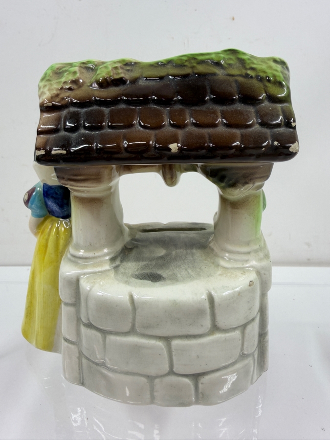 Just Added - Vintage 1960s Enesco Walt Disney Productions Snow White Doc’s Storage Barrel Ceramic Pencil Sharpener And Holder Made In Japan 5'H [Photo 6]