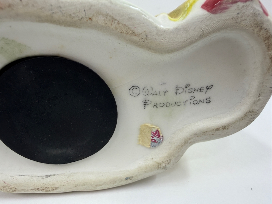 Just Added - Vintage 1960s Enesco Walt Disney Productions Snow White Doc’s Storage Barrel Ceramic Pencil Sharpener And Holder Made In Japan 5'H [Photo 10]