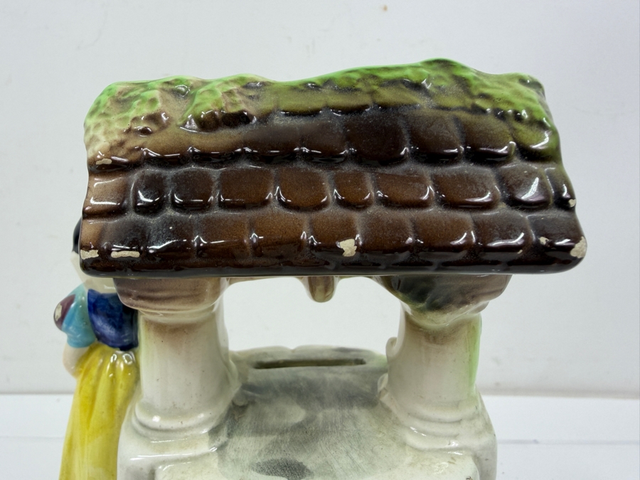 Just Added - Vintage 1960s Enesco Walt Disney Productions Snow White Doc’s Storage Barrel Ceramic Pencil Sharpener And Holder Made In Japan 5'H [Photo 7]