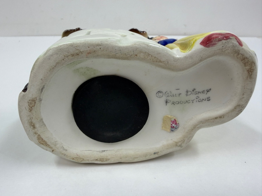 Just Added - Vintage 1960s Enesco Walt Disney Productions Snow White Doc’s Storage Barrel Ceramic Pencil Sharpener And Holder Made In Japan 5'H [Photo 9]