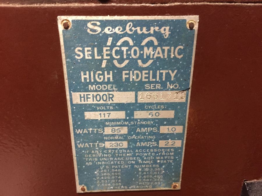 1954 Seeburg Jukebox - Working - One Of The Most Sought-After 50’s Jukeboxes - 100 Selections - Estimate is $7,000 Fully Restored [Photo 23]