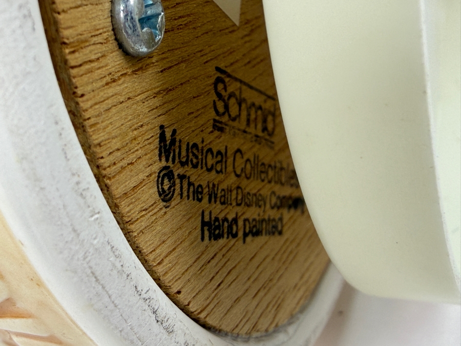 Just Added - Vintage 1980s Schmid Disney Snow White And The Seven Dwarfs Sneezy Hand Painted Rotating Ceramic Music Box Made In Japan 6.75'H [Photo 7]