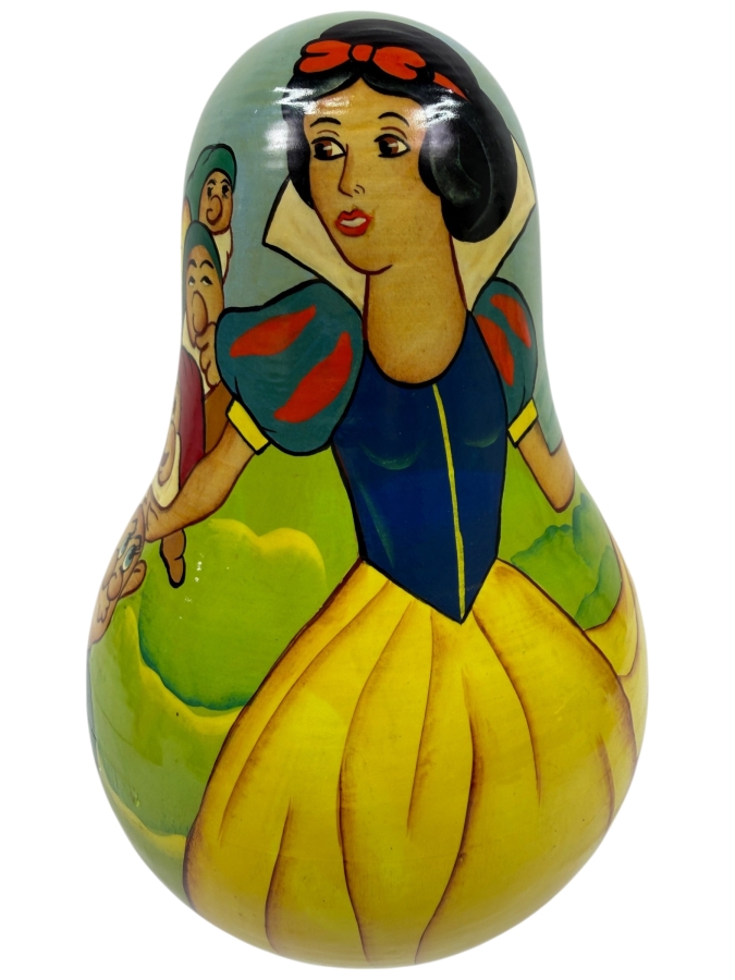 Just Added - Vintage Antipova Fryazino Hand Painted Russian Folk Art Wooden Snow White Figurine 6'H