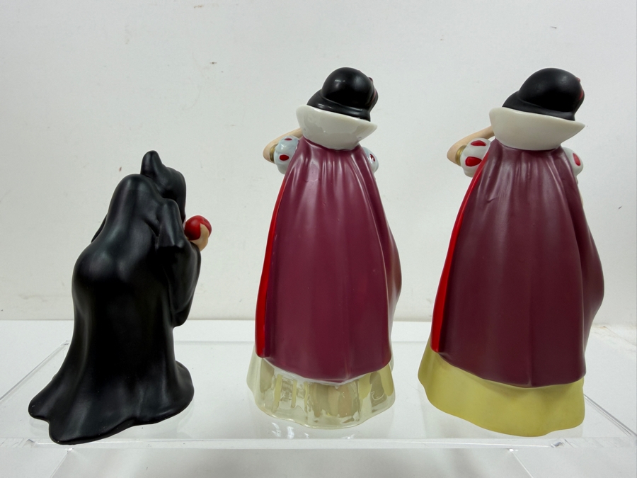 Just Added - Vintage Walt Disney Snow White Porcelain Figurine Collection Made In Sri Lanka Featuring Two Snow White Princess Variants And The Wicked Witch Hag 5' - 6'H [Photo 4]