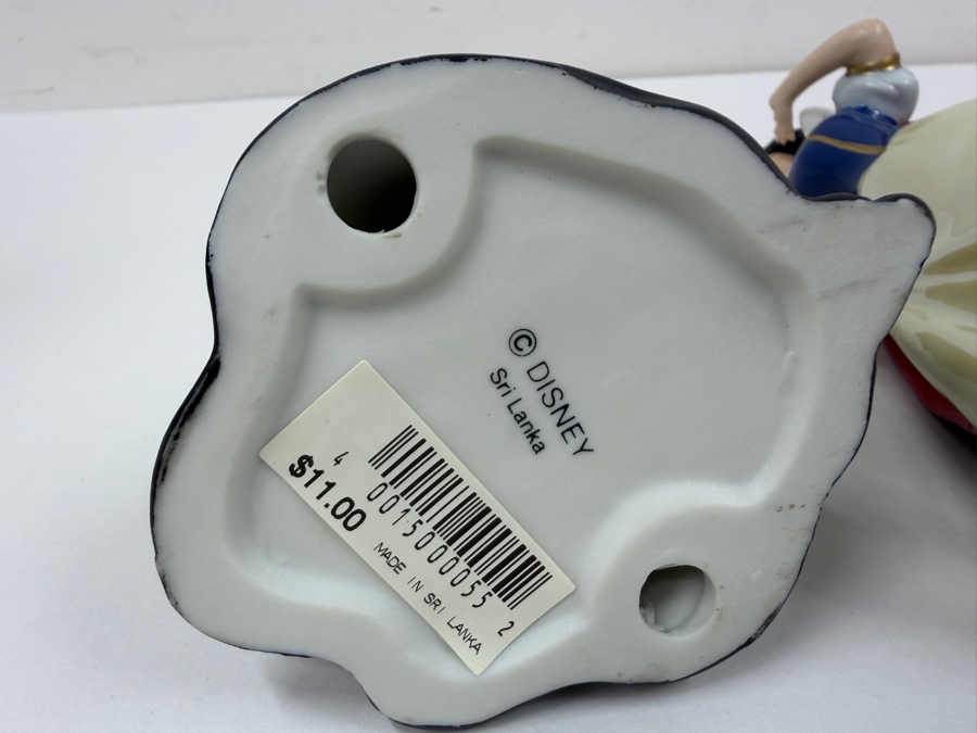 Just Added - Vintage Walt Disney Snow White Porcelain Figurine Collection Made In Sri Lanka Featuring Two Snow White Princess Variants And The Wicked Witch Hag 5' - 6'H [Photo 7]