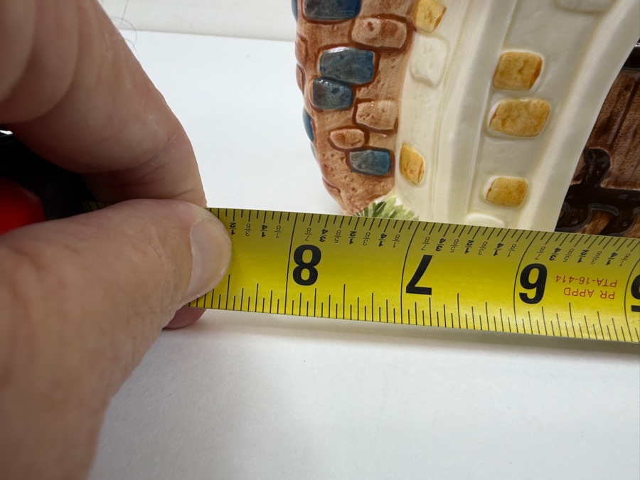 Just Added - Vintage Disney Japan Snow White And The Seven Dwarfs Cottage Ceramic Teapot Featuring Snow White Handle And Dopey Lid 8'H [Photo 7]