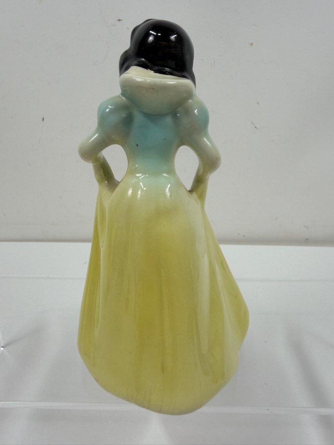 Just Added - Vintage 1949 Leeds China Co. Walt Disney Snow White Ceramic Figurine Coin Bank Featuring Iconic Pose With Pastel Blue Top And Yellow Skirt 6.5'H [Photo 4]