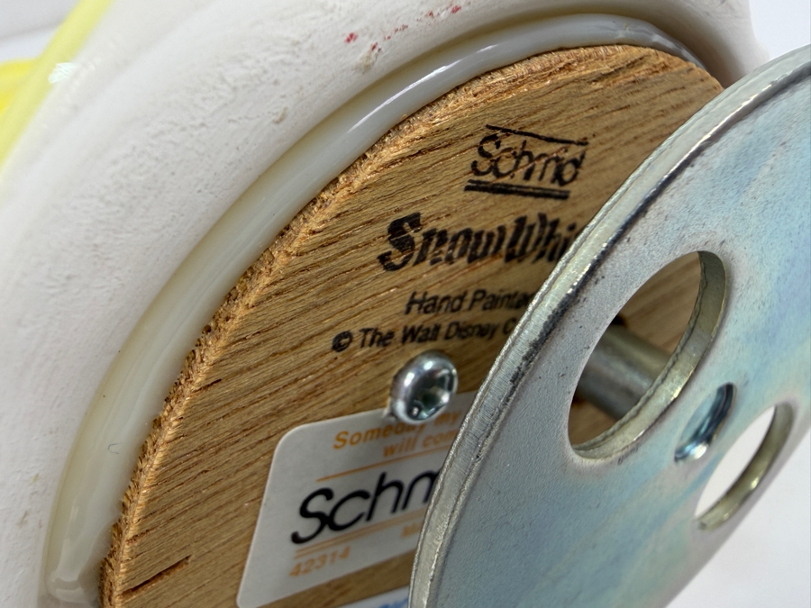 Just Added - Vintage 1980s Schmid Disney Snow White Rotating Porcelain Music Box Figurine Plays Someday My Prince Will Come Made In Japan 8'H [Photo 6]