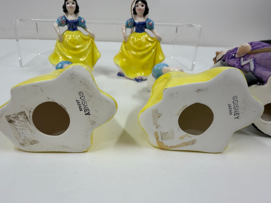 Just Added - Vintage 1990s Walt Disney Productions Porcelain Snow White Variants And Evil Queen Figurine Collection 5' - 7.5'H [Photo 8]
