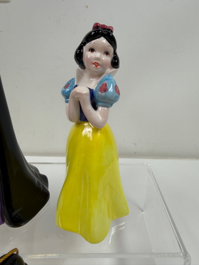 Just Added - Vintage 1990s Walt Disney Productions Porcelain Snow White Variants And Evil Queen Figurine Collection 5' - 7.5'H [Photo 4]