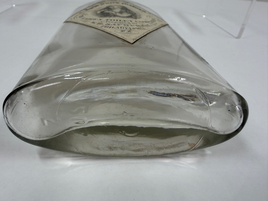 Just Added - Rare Antique Savournin’s Snow White Diamond The Ladies’ Toilet Companion Labeled Clear Glass Bottle Prepared By W. H. Savournin Philadelphia PA 8.5'H [Photo 10]
