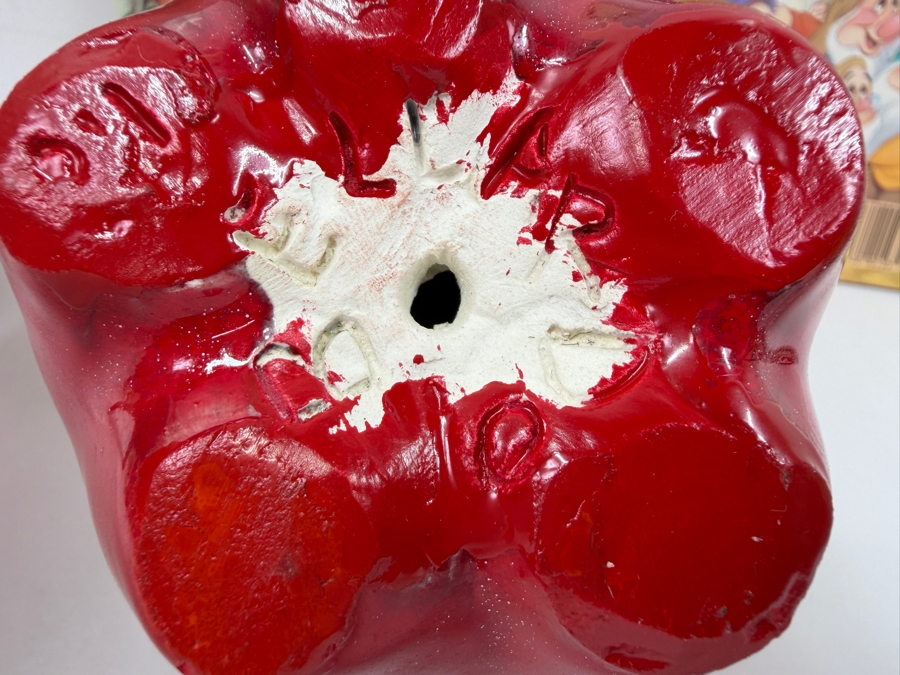 Just Added - Walt Disney's Snow White And The Seven Dwarfs Collector Set Featuring Kenleys Cartoon Classics Plate, 1948 Little Golden Book, Large Ceramic Poison Apple, And Hand Painted Glass Figurine Bell Collection [Photo 10]