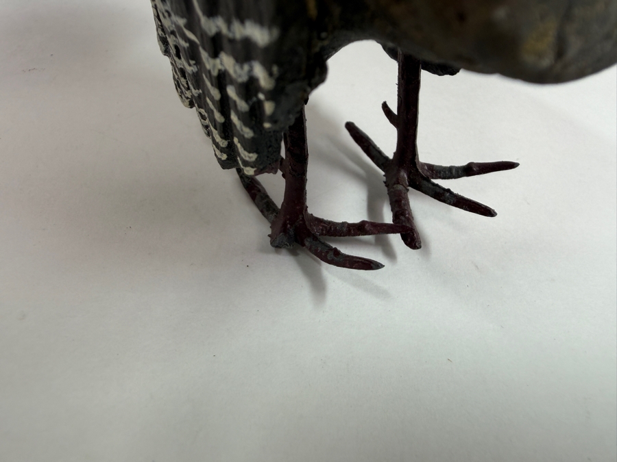 Just Added - (4) Antique German Papier-Mache And Composition Turkey Candy Containers With Removable Heads And Wire Legs 4' - 5'H [Photo 8]