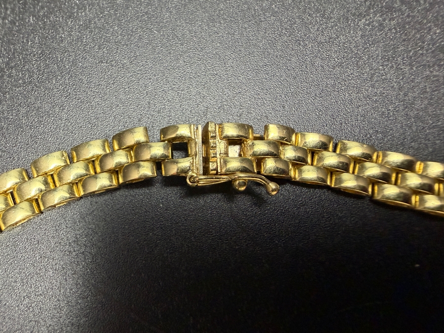 14k Gold 17' Necklace Featuring A Panther Motif 36.5g [Gold Melt Value Is $3,279] [Photo 5]