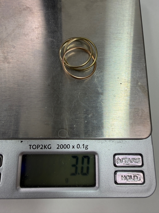 14k Gold Trinity Cartier Style Italian Ring Size 6.25 3.0g [Photo 7]