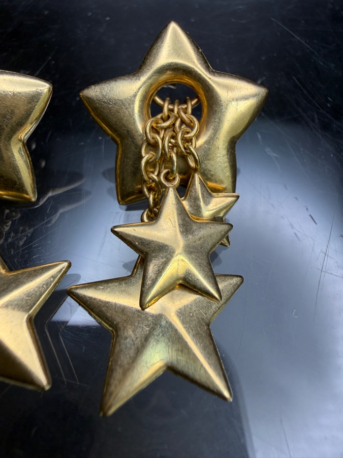 14k Gold Star Earrings 7.8g [Gold Melt Value Is $700] [Photo 2]