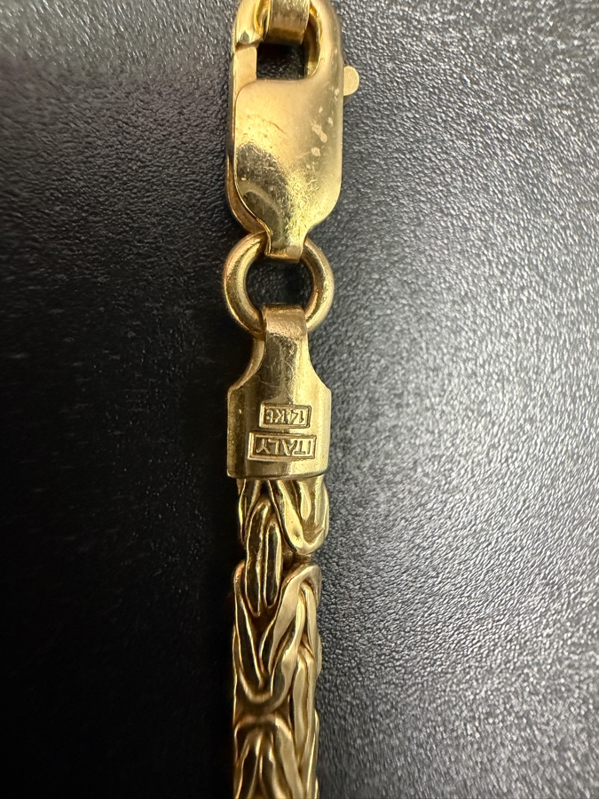 14k Gold Italian Byzantine 20' Chain Necklace 10.2g [Gold Melt Value Is $916] [Photo 6]