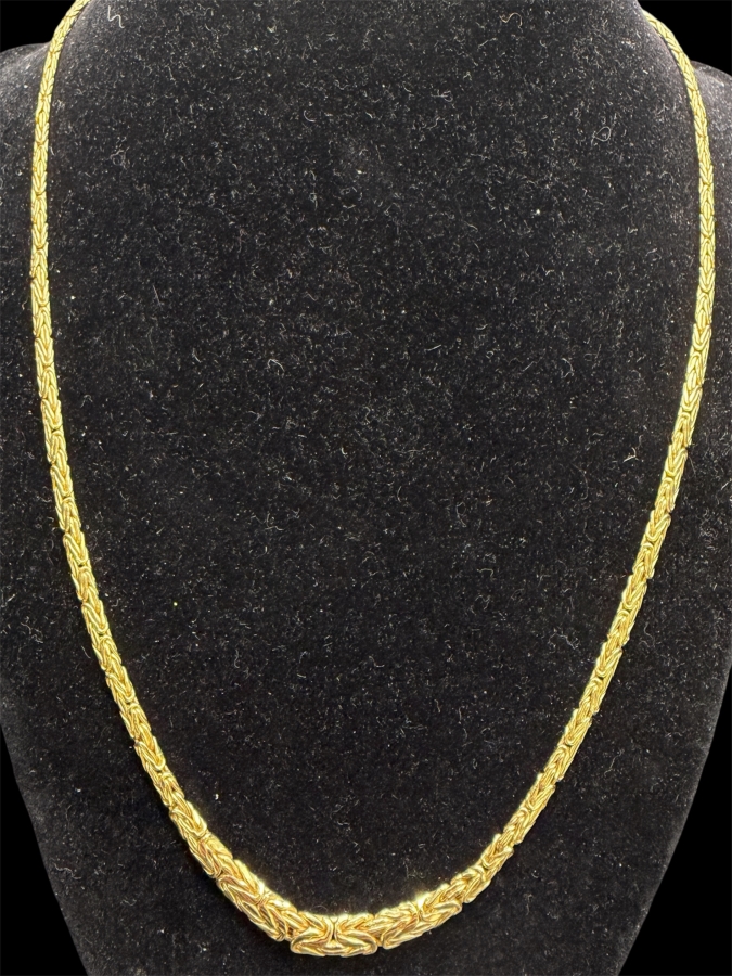 14k Gold Italian Byzantine 20' Chain Necklace 10.2g [Gold Melt Value Is $916]