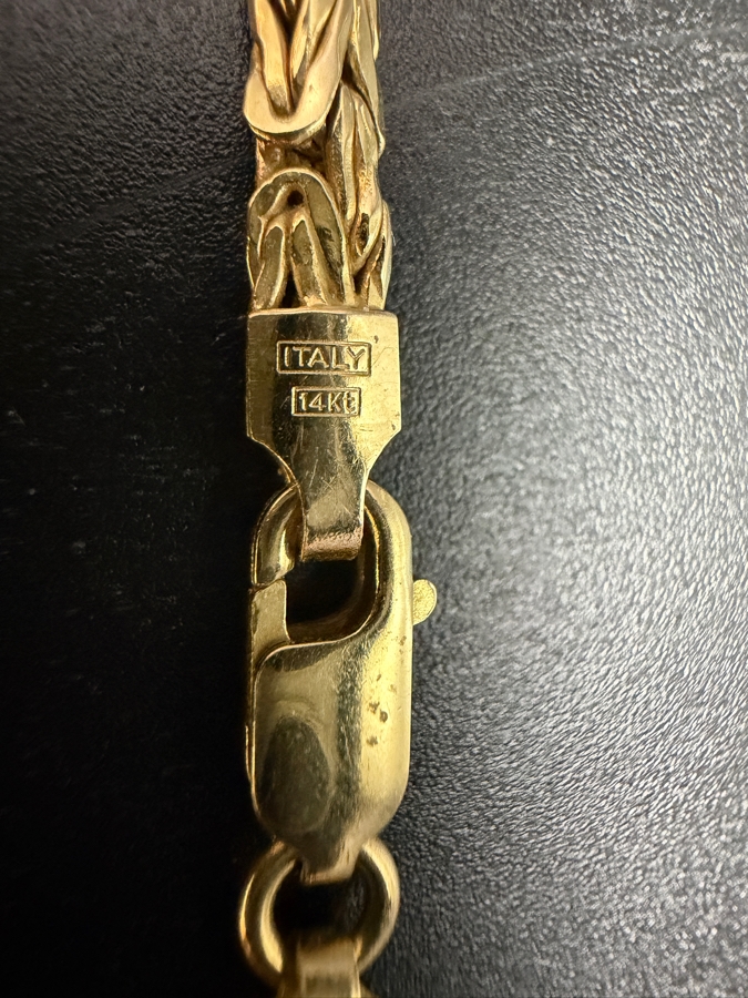 14k Gold Italian Byzantine 20' Chain Necklace 10.2g [Gold Melt Value Is $916] [Photo 5]