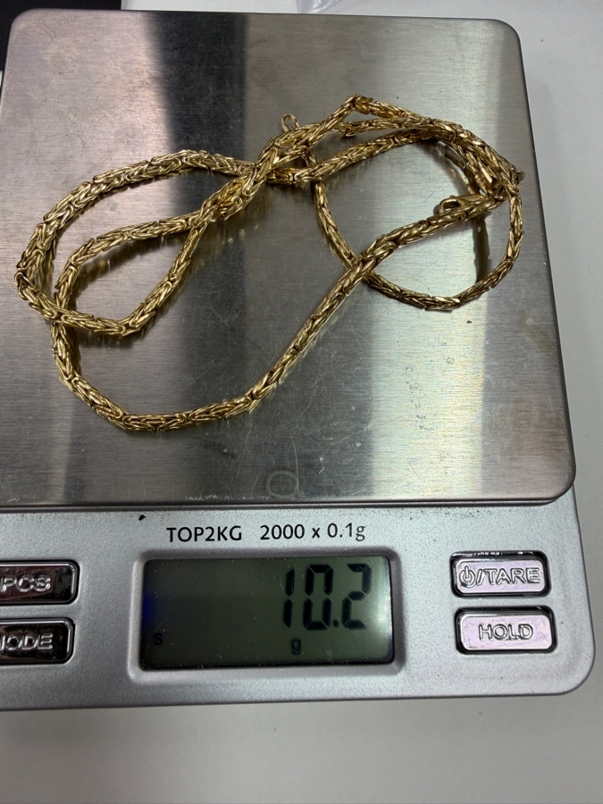 14k Gold Italian Byzantine 20' Chain Necklace 10.2g [Gold Melt Value Is $916] [Photo 8]