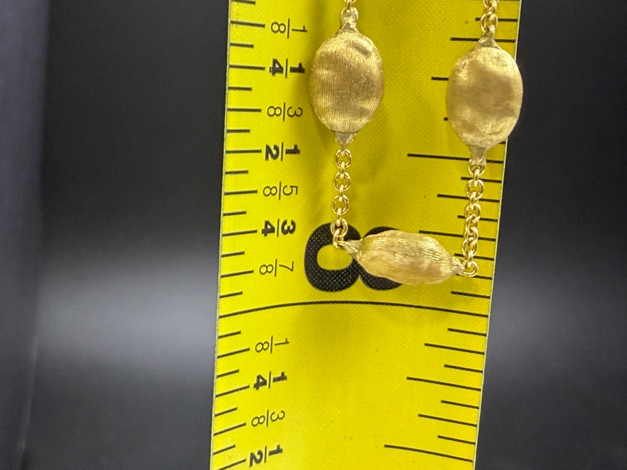 18k Gold Marco Bicego Italian 16' Necklace With 18k Gold Oval Bead Elements 12.8g Retails $3,600 [Photo 9]