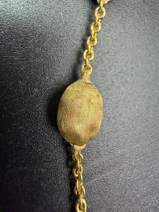 18k Gold Marco Bicego Italian 16' Necklace With 18k Gold Oval Bead Elements 12.8g Retails $3,600 [Photo 3]