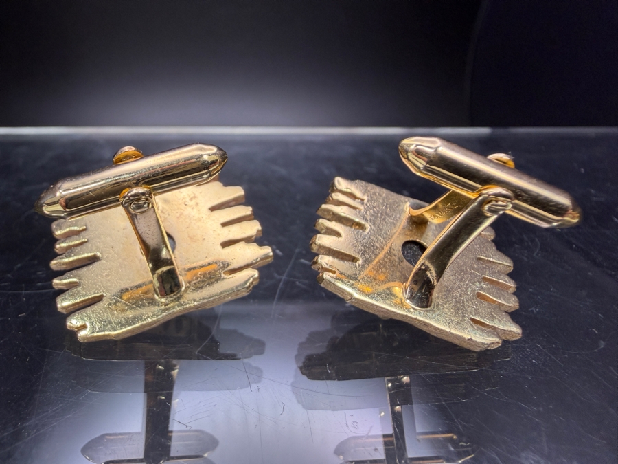 Stunning 14k Gold Star Diopside Men's Cufflinks 23.6g Retails $8,000 [Photo 9]