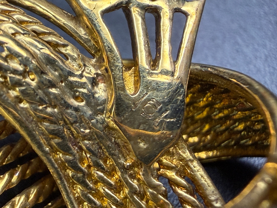 18k Gold Brooch Pin With (10) 2-2.2mm Rubies 2.25'W 14.8g Retails $6,400 [Photo 6]