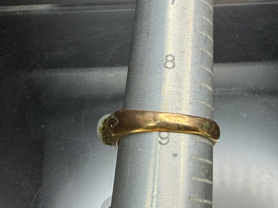 18k Gold Jadeite Ring Size 9 4.1g Retails $2,000 [Photo 14]