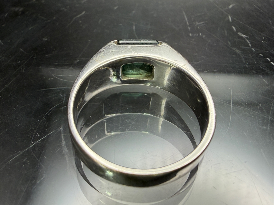 18k Gold 6.5mm Square Cabochon Tourmaline Ring Size 8 7.9g Retails $4,000 [Photo 7]