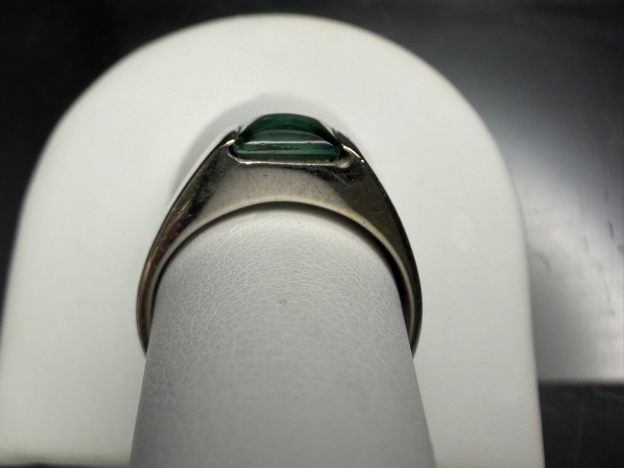 18k Gold 6.5mm Square Cabochon Tourmaline Ring Size 8 7.9g Retails $4,000 [Photo 5]