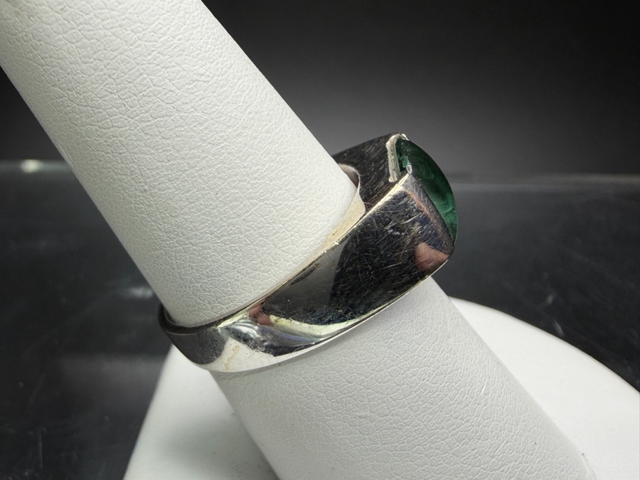 18k Gold 6.5mm Square Cabochon Tourmaline Ring Size 8 7.9g Retails $4,000 [Photo 4]