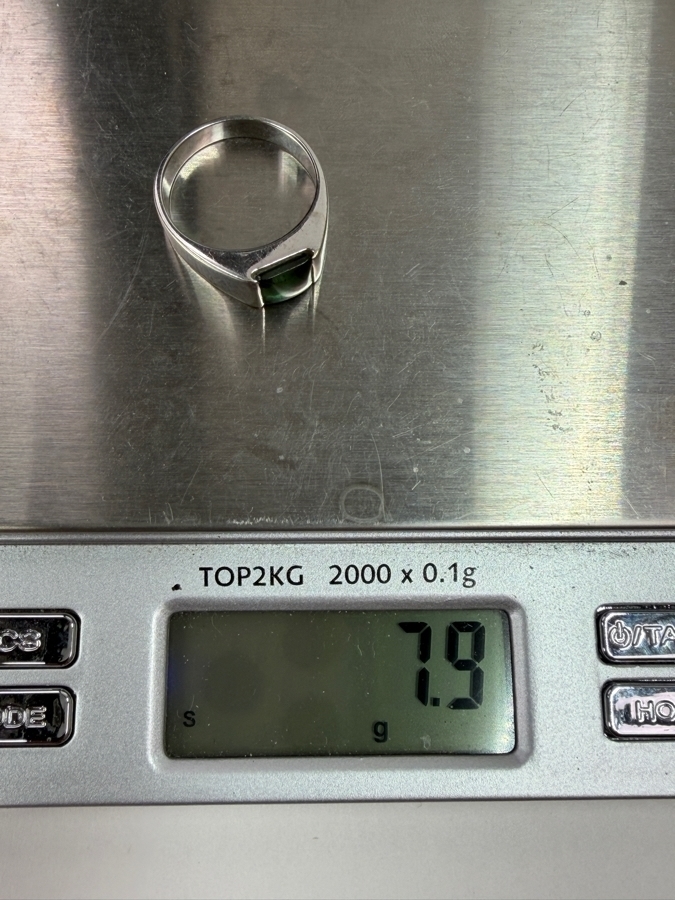 18k Gold 6.5mm Square Cabochon Tourmaline Ring Size 8 7.9g Retails $4,000 [Photo 9]