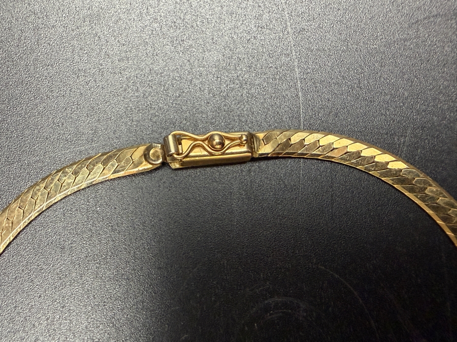 14k Gold 18' Italian Chain Necklace With 14k Gold Pendant Featuring A 3mm Brilliant Sapphire, (2) 2.5mm White Sapphires, (6) 1.4mm Round Brilliant (RB) Diamonds And (6) 1.2mm RB Diamonds 17.0g Retails $6,000 [Photo 14]