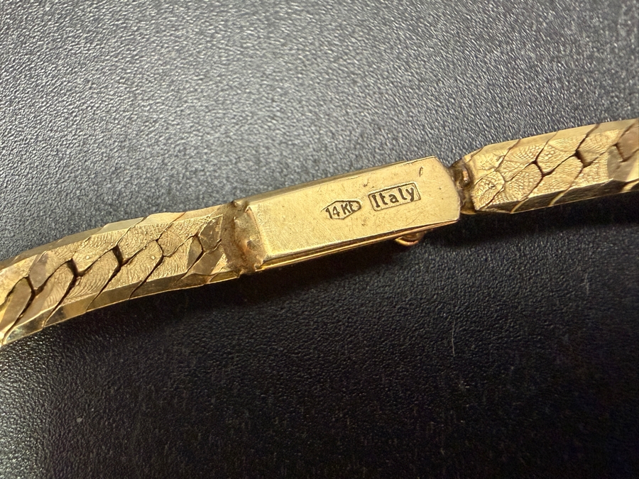 14k Gold 18' Italian Chain Necklace With 14k Gold Pendant Featuring A 3mm Brilliant Sapphire, (2) 2.5mm White Sapphires, (6) 1.4mm Round Brilliant (RB) Diamonds And (6) 1.2mm RB Diamonds 17.0g Retails $6,000 [Photo 10]