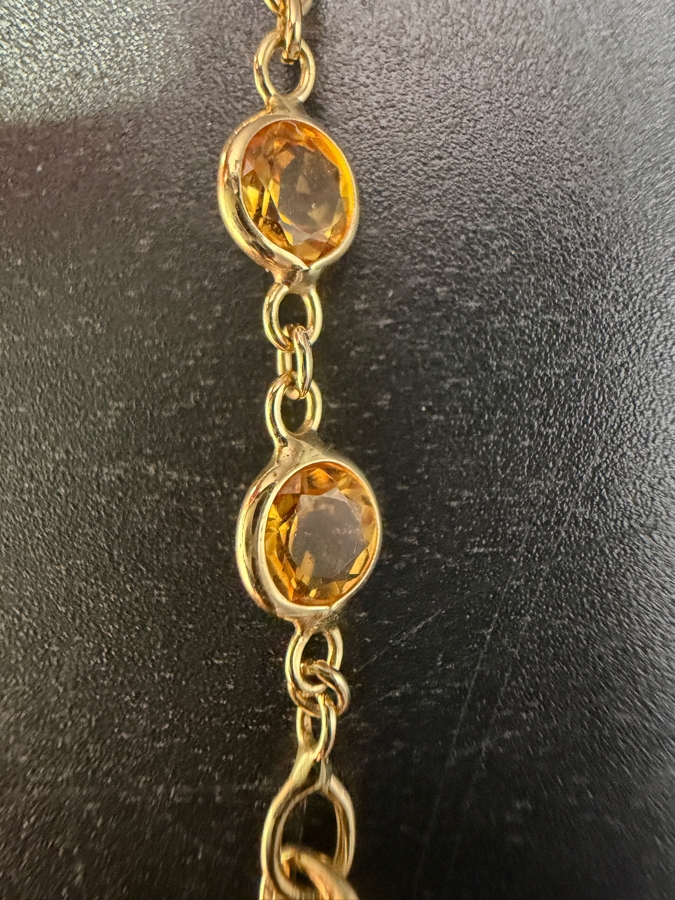 14k Gold 22' Citrine Necklace Retails $2,400 [Photo 4]