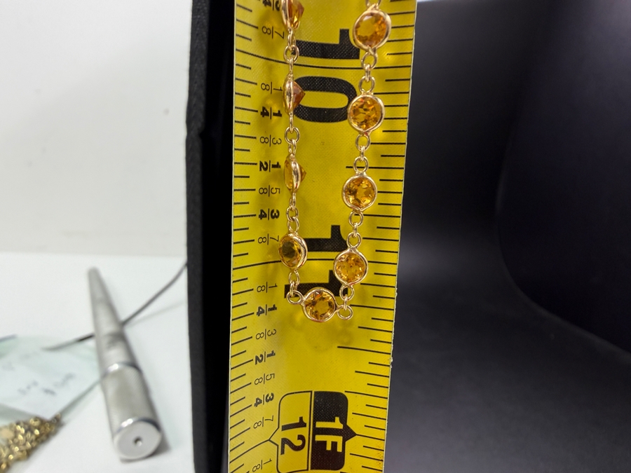 14k Gold 22' Citrine Necklace Retails $2,400 [Photo 5]