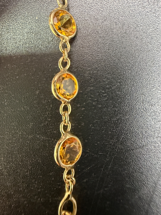 14k Gold 22' Citrine Necklace Retails $2,400 [Photo 3]