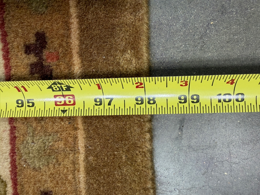 Just Added - Vintage Hand-Knotted Persian Mahal Wool Rug With Large-Scale Floral Pattern In Sage And Ivory 98'W X 120'H [Photo 8]